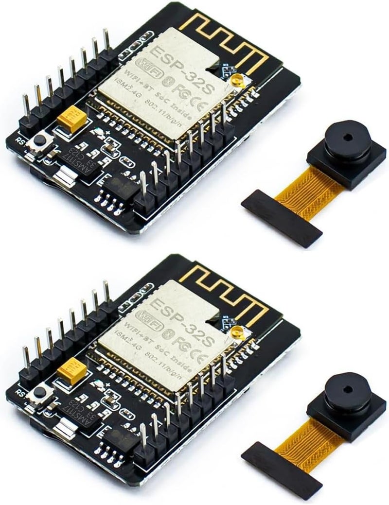 Hosyond لوحة تطوير لاسلكية WiFi + Bluetooth ESP32-CAM 2 قطع مع وحدة كاميرا OV متوافقة مع Arduino - Image 1